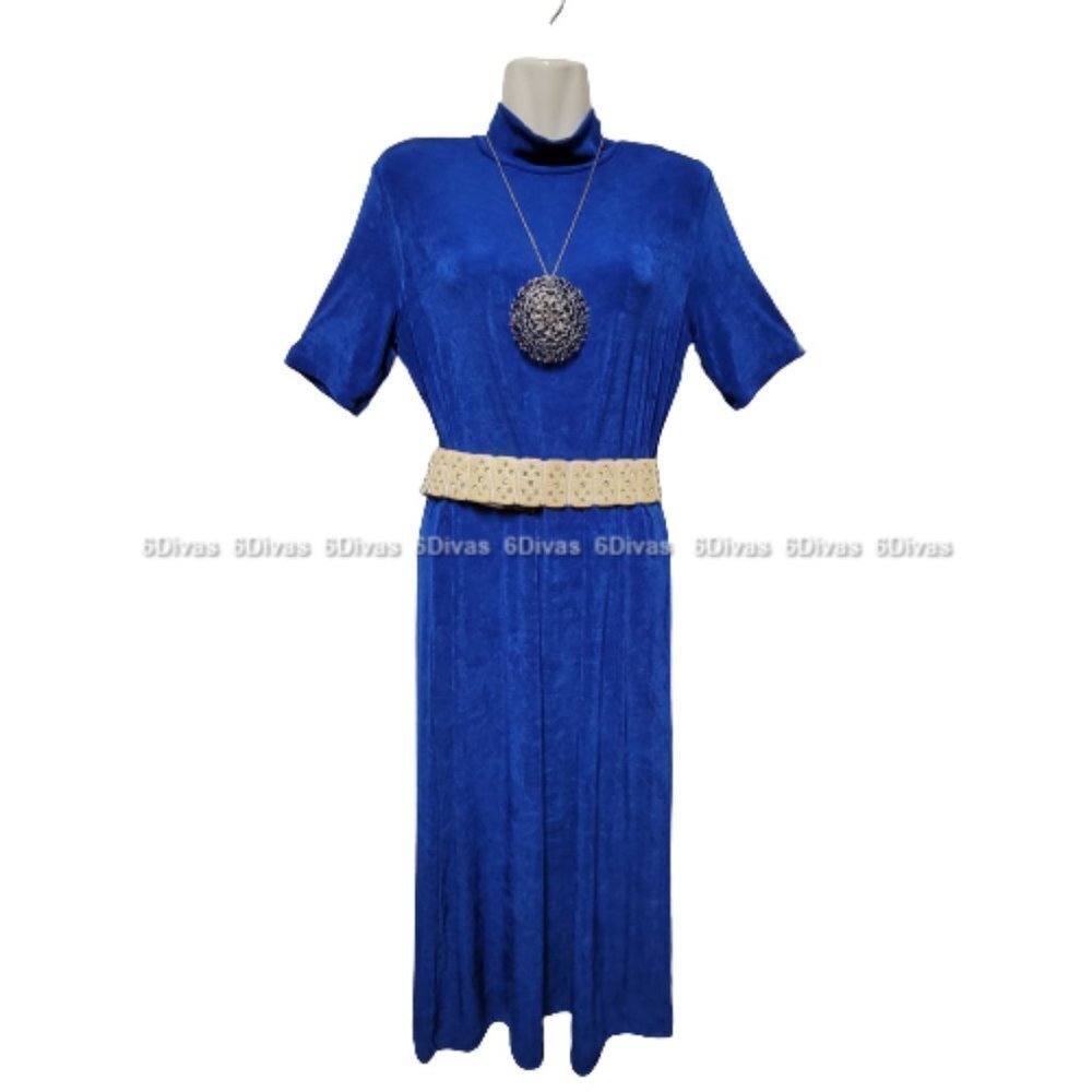 𝅺 Blue Dress Loose Fitting Midi Dress
